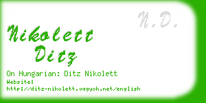 nikolett ditz business card